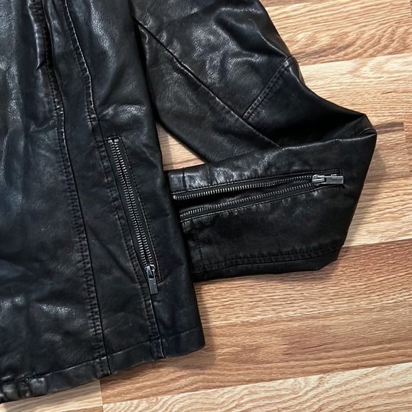 Dark Brown/Black Womens Leather Jacket | Great Condition, Medium, EXPRESS - Picture 3 of 9